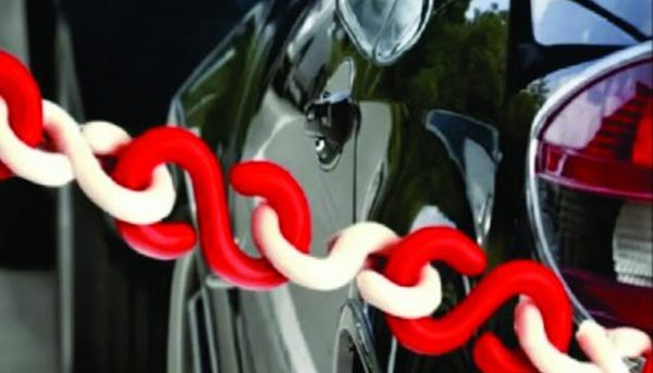 20 meter S Hook Type Plastic Safety Cone Chain (Red and White)