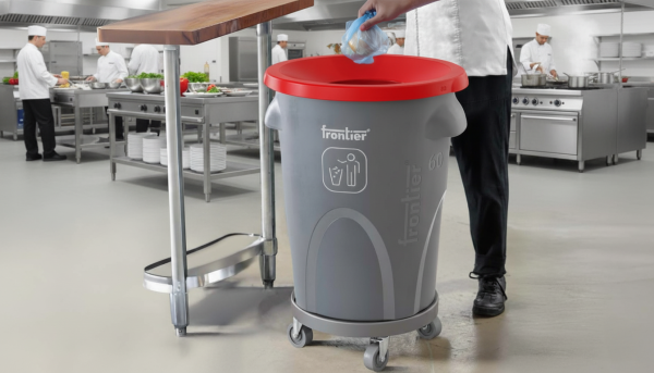 Round Bin 60 Slopping Lid with Dolly