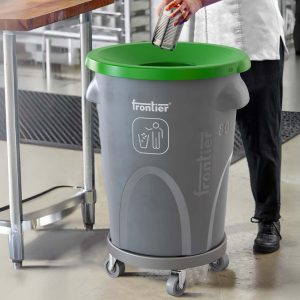 Round Bin 80 Slopping Lid with Dolly